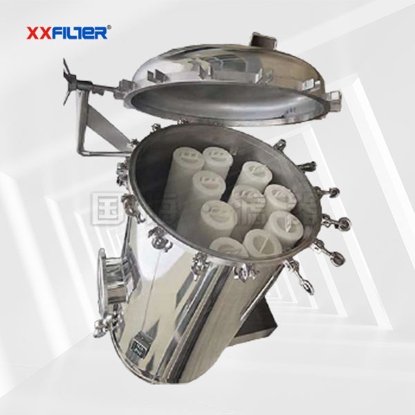 304 不銹鋼袋式過濾器 1-100μm 精度 DN50/80 法蘭 流量 30-200m3/h